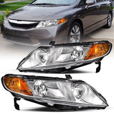 VehicleAid Headlights For 2006-2011 Honda Civic Sedan